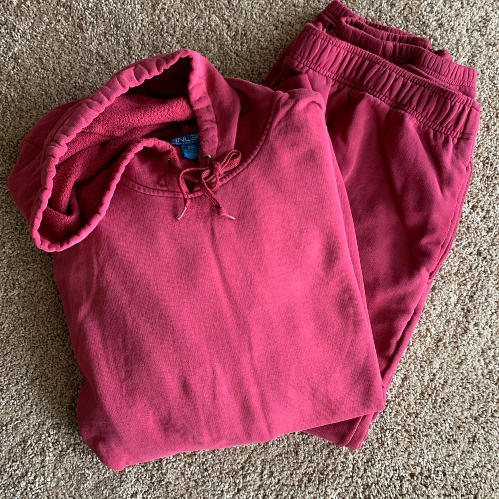 Finish Line Athletics maroon sweatsuit